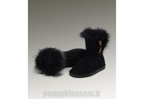 Acheter pas cher Bottes Ugg-202 court en fourrure de renard noir?